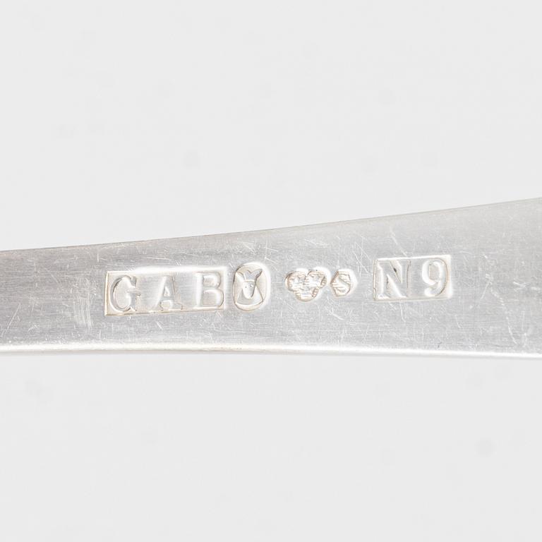 Jacob Ängman, bestick, 48 delar, silver, "Rosenholm", GAB NP9.