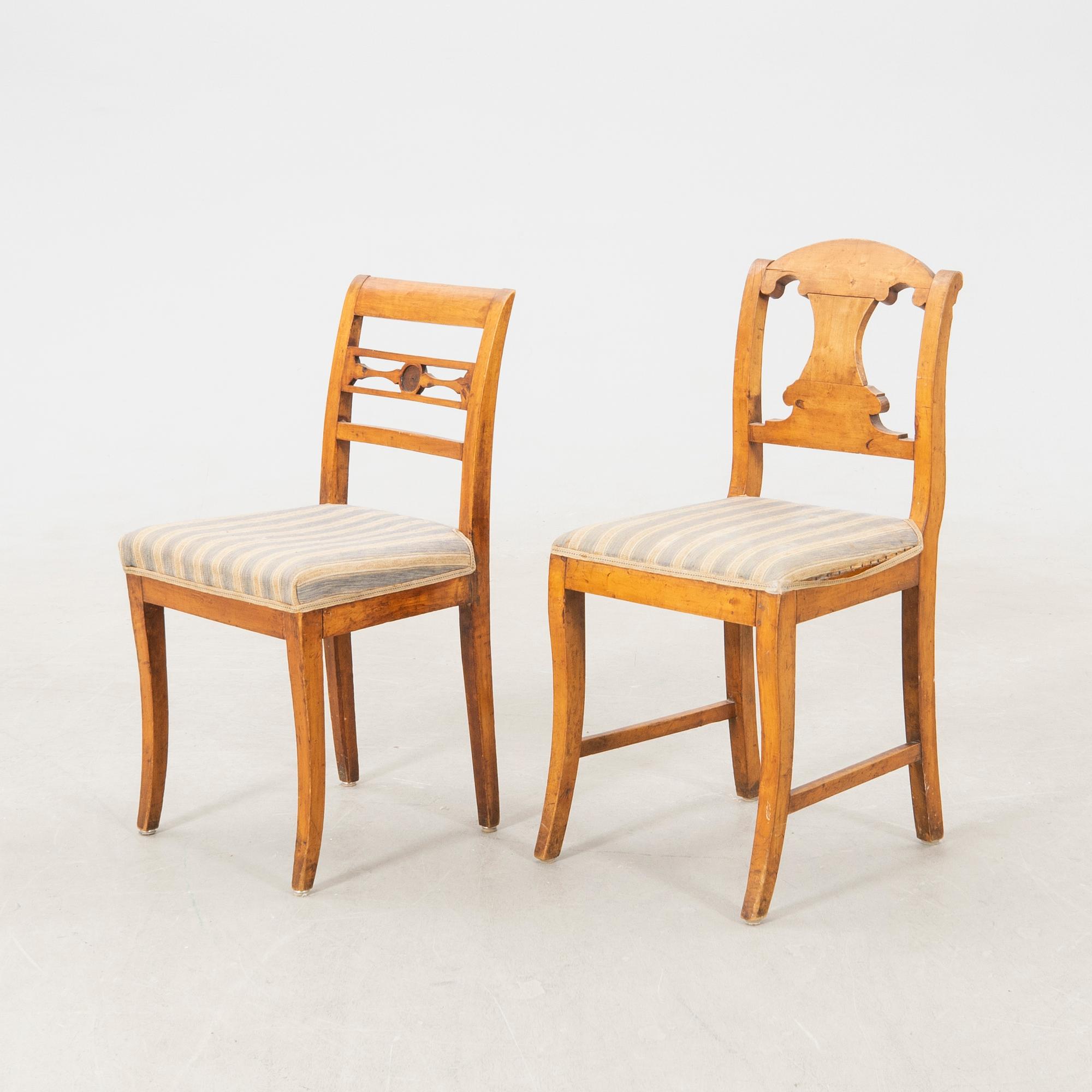 Chairs 2 pcs Late Empire mid-19th century.