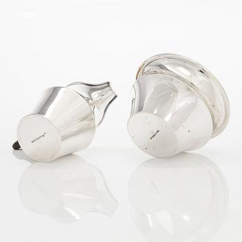 Tapio Wirkkala, A silver cream jug and sugar bowl, 'TW 176', Kultakeskus, Hämeenlinna 1965.