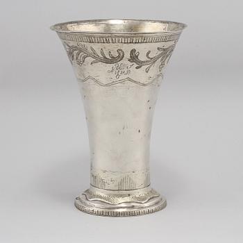 BÄGARE, silver, Anders Risén (1799-1825), Göteborg. Vikt 510 g.