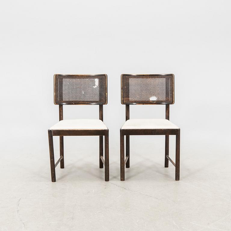 Axel Einar Hjorth, a set of four 'Bertil' dining chairs for NK (Nordiska Kompaniet), Sweden 1930s.