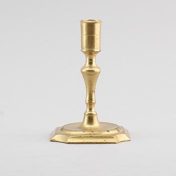 LJUSSTAKE, mässing, 1700-tal.