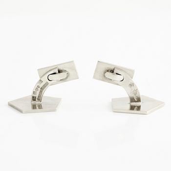 Wiwen Nilsson, manschettknappar, ett par, Lund, sterling silver, förgyllda.