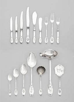 1056. A Swedish 20th century 126 piece table-cutlery, marks of W.A. Bolin, Stockholm 1935.