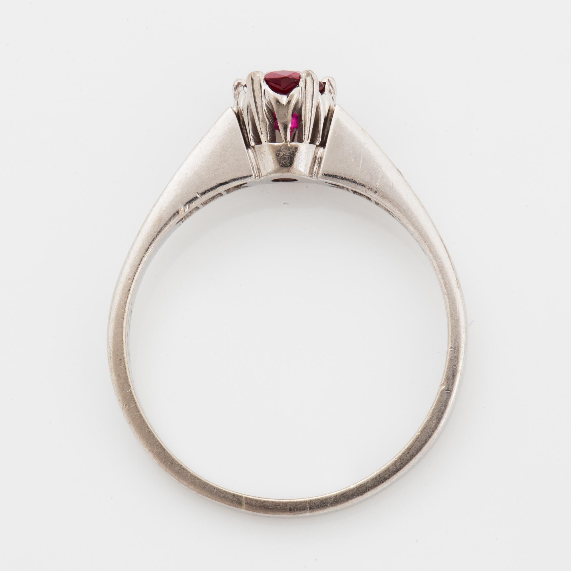 Ruby and diamond ring.