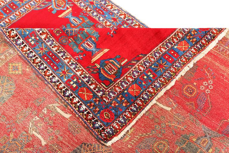 An Afshar rug, a. 237 x 176 cm.