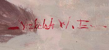 WITMAN ETELKA VIZKELETI, olja på duk. Sign.