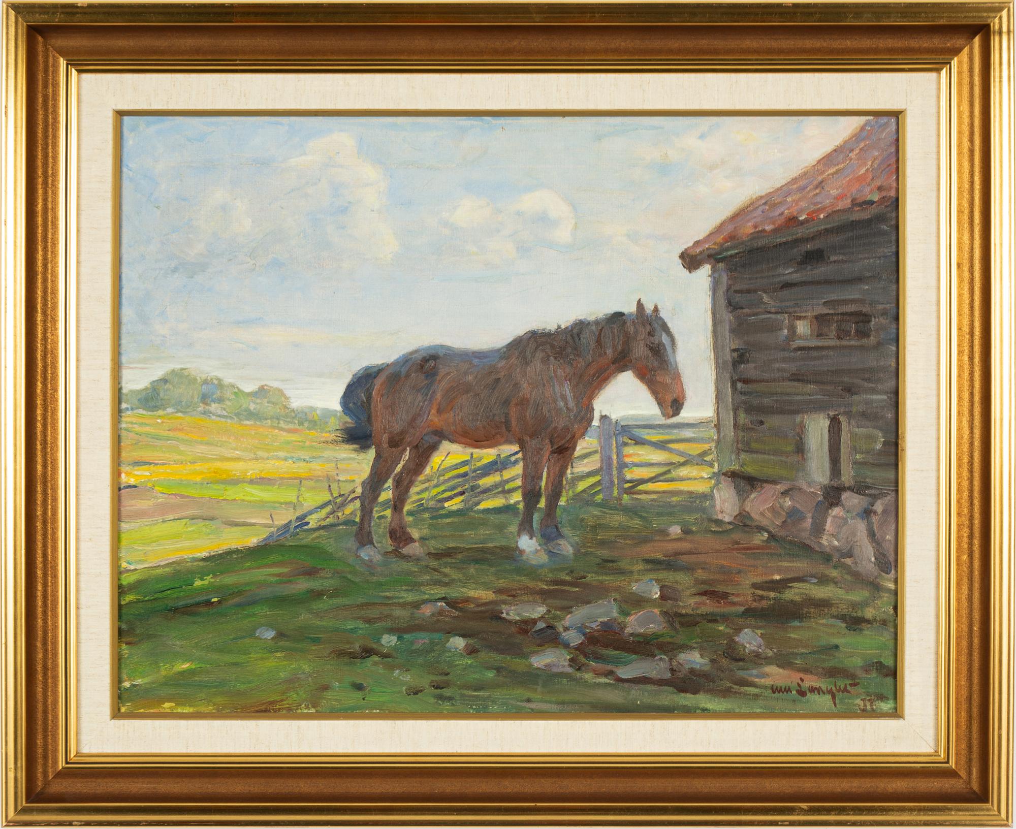 Alexander Langlet, Horse by the Mountain Pasture.
