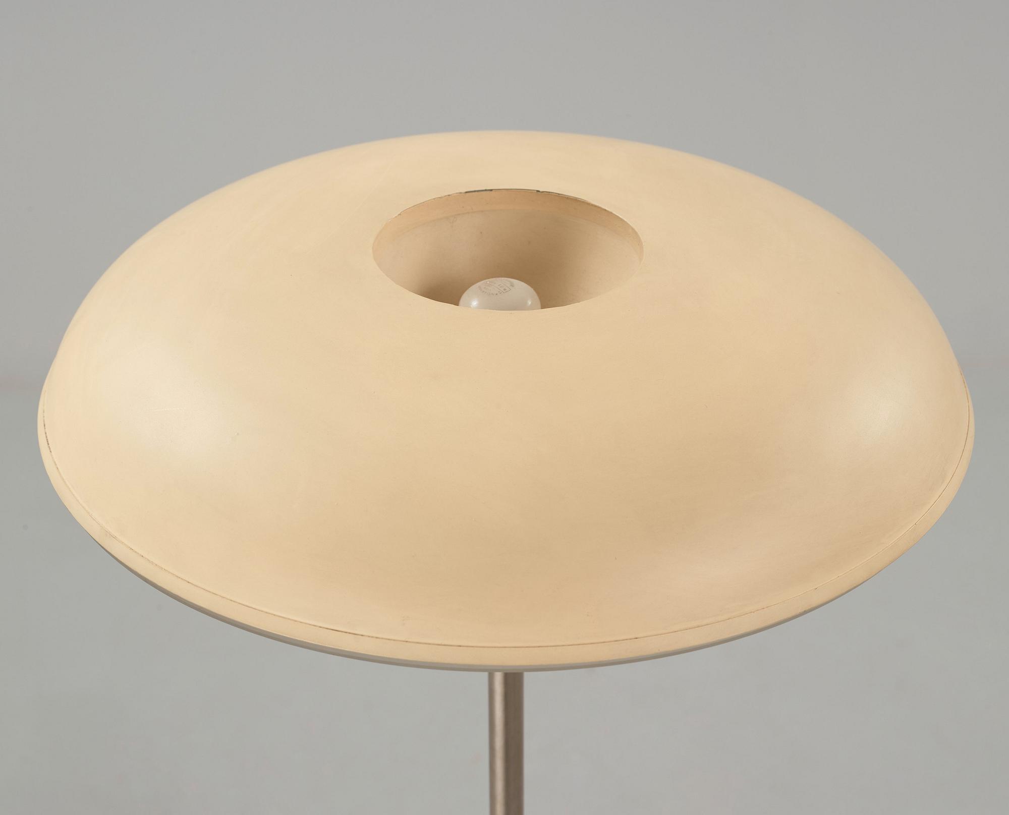 Harald Elof Notini, a white metal floor lamp, Böhlmark's, Stockholm 1930's.