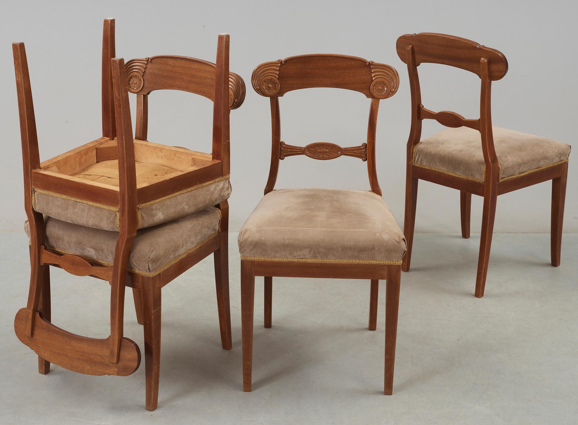 STOLAR, 4 st, Karl Johanstil, 1900-talets andra hälft.