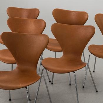 STOLAR 6 st, Arne Jacobsen, "Sjuan", Fritz Hansen, Danmark,