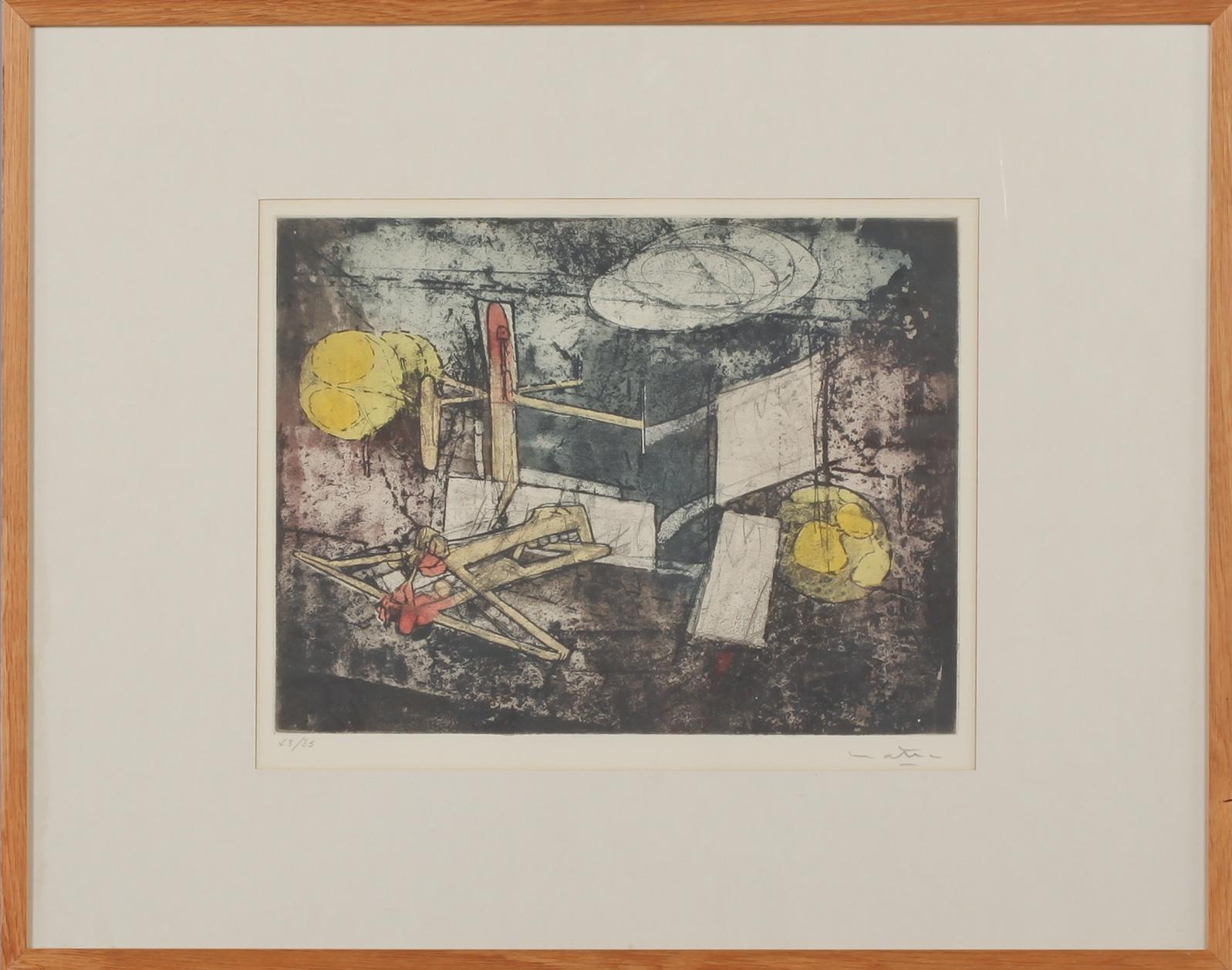 ROBERTO MATTA, färgetsning, signerad och numrerad 23/35.