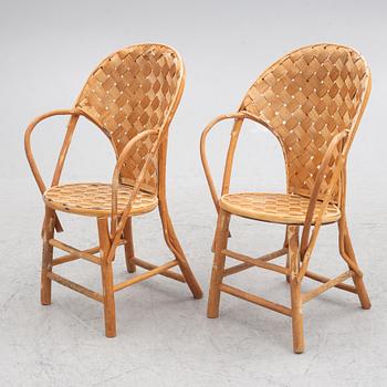 Six armchairs, "LC chair", Gösta Westerberg Furniture, France, 20th century.