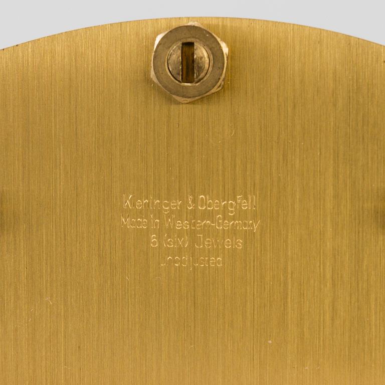A table clocks, brass, Kundo, 20th century.