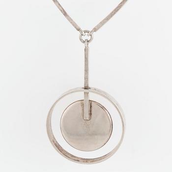 NIELS ERIK FROM, a stering silver and rose quartz necklace, Denmark.