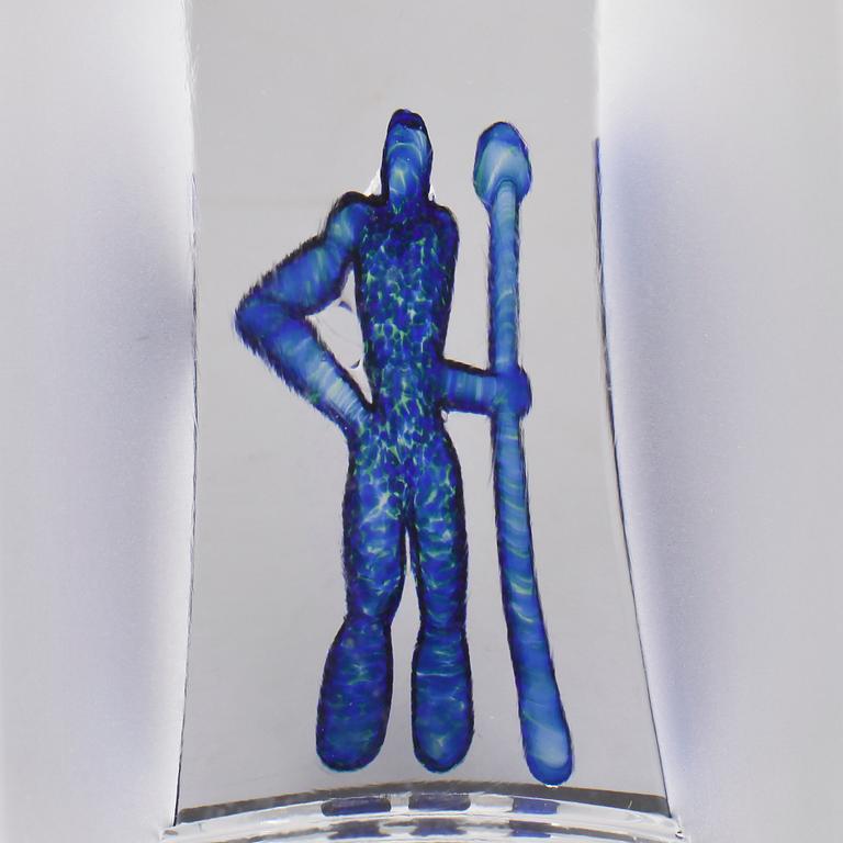SKULPTUR, glas, Bertil Vallien, sign. 1900-talets andra hälft.