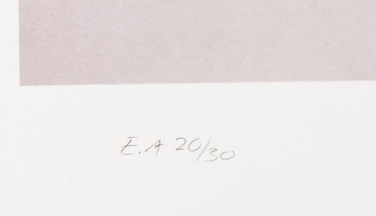 Yrjö Edelmann, lithograph in colours, 1991, stamped signature EA 20/30.