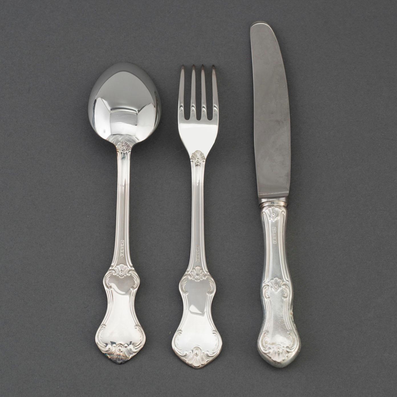 6+4+4 psc 'Patricia' electro plated cutlery by MGAB.