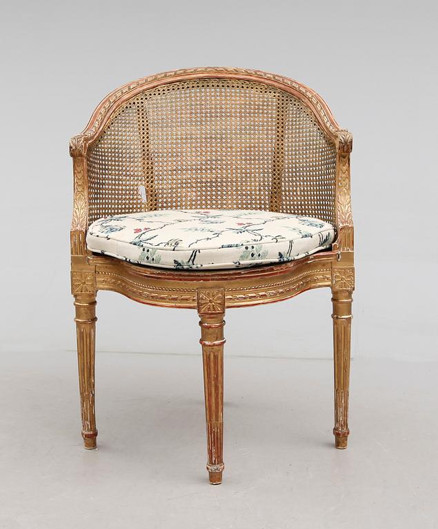 KARMSTOL, Louis Seizestil, omkring år 1900.