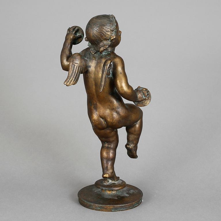 An Ansgar Almqvist bronze sculpture of a putto.