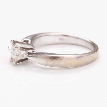 A 14K white gold ring with a diamond ca. 0.30 ct. Marked Chanti.