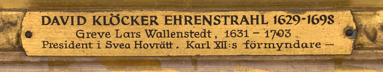 David Klöcker Ehrenstrahl Hans ateljé, "Greve Lars Wallenstedt" (1631-1703).