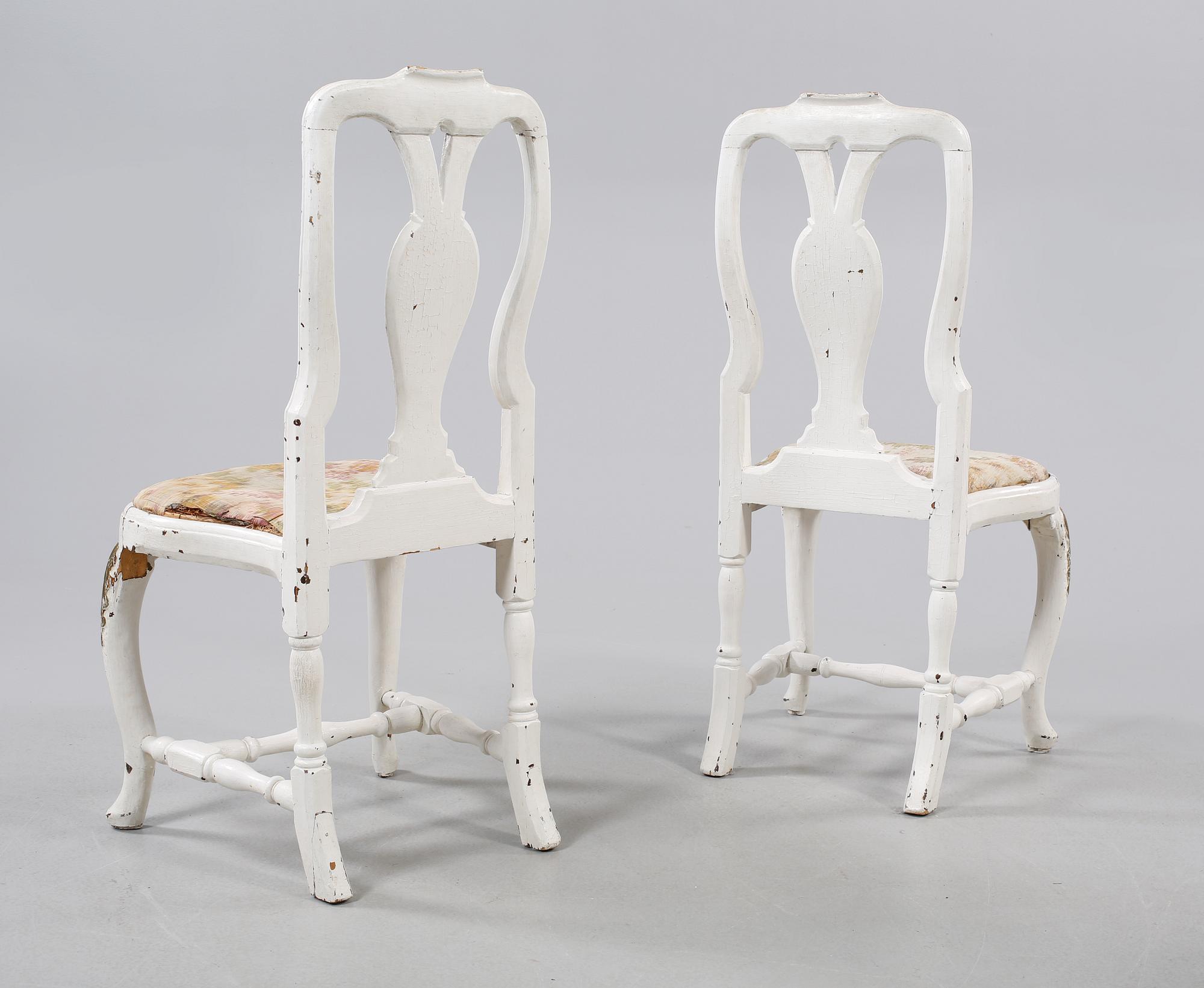 STOLAR, ett par, rokokostil, 1800-tal.