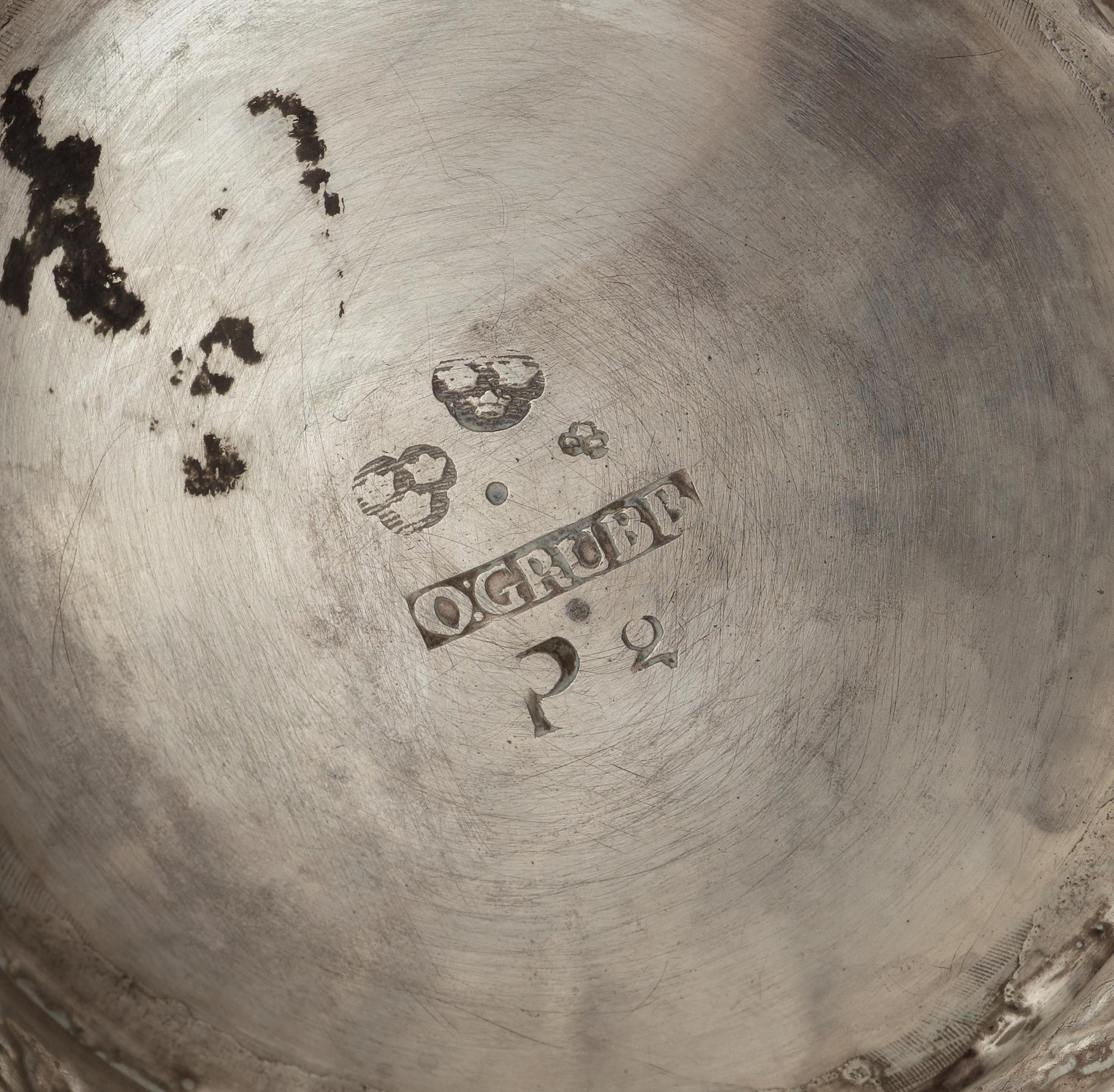 BÄGARE, silver, Olof Grubb, Hudiksvall, 1797. Vikt ca 327 g.