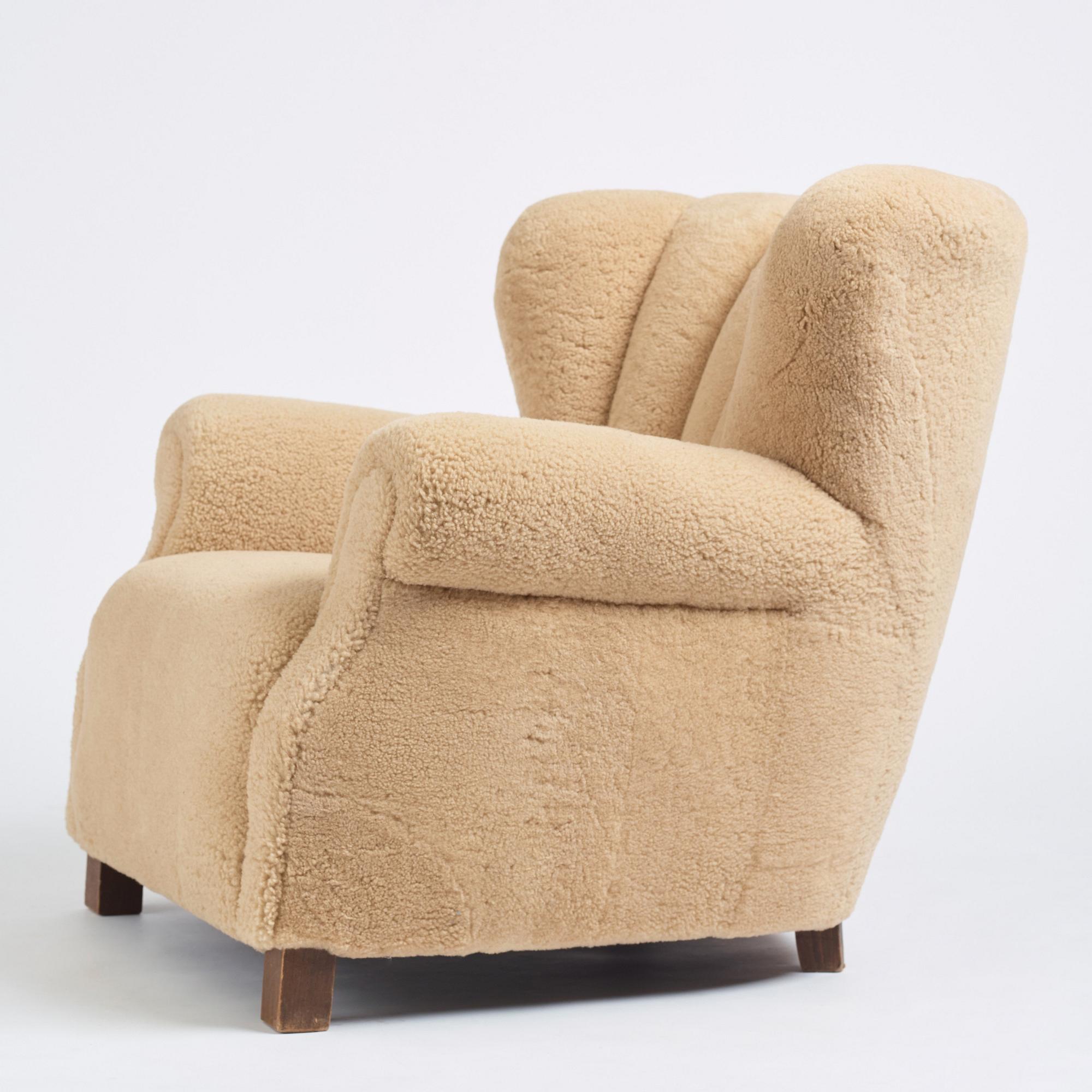 Fritz Hansen, fåtölj modell "1518", Danmark 1940-tal.