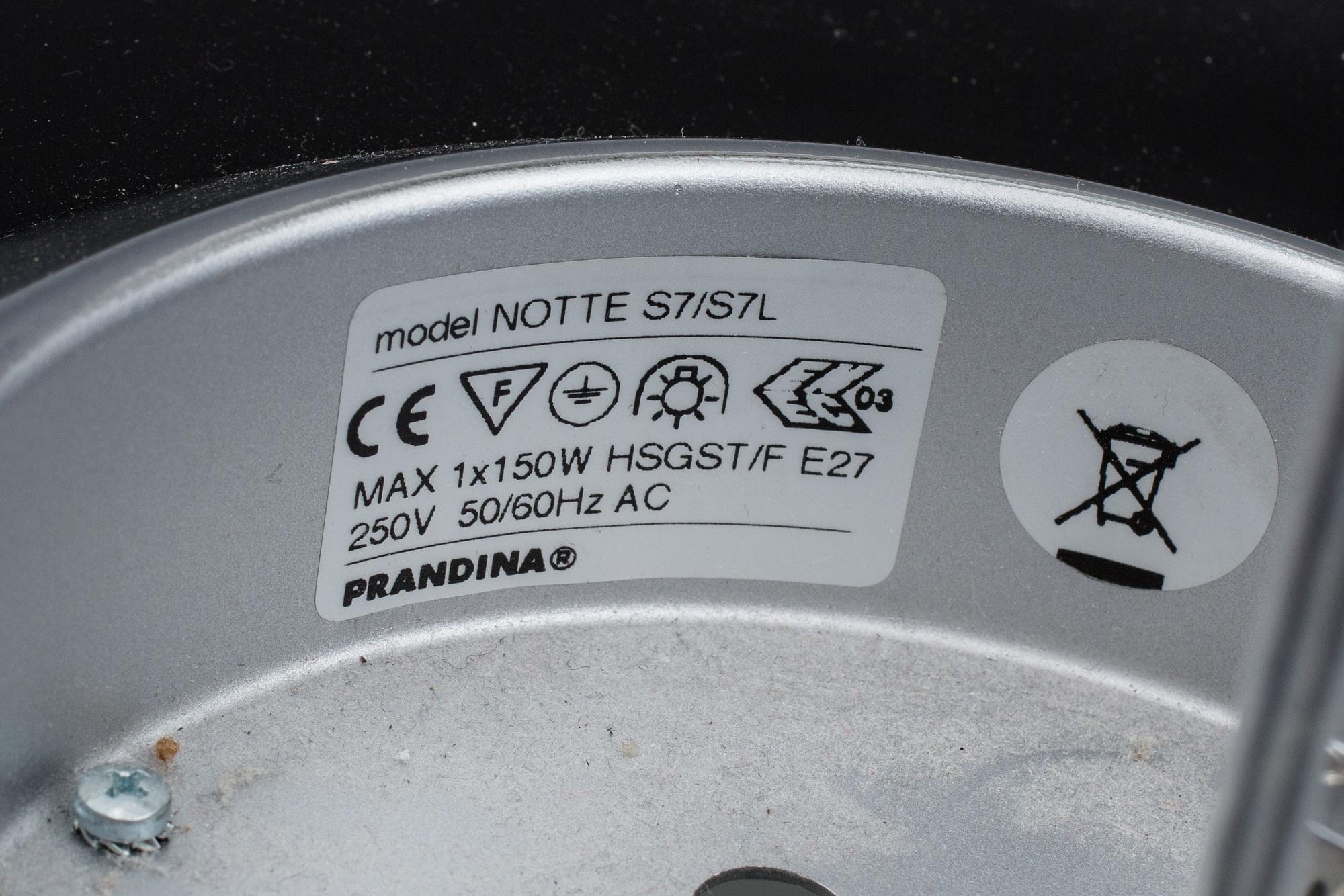 TAKLAMPA, "Notte S7", Mengotti, Prandina, 2000-tal.