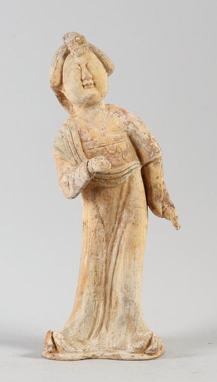 FIGURIN/SKULPTUR, lergods. Kina.