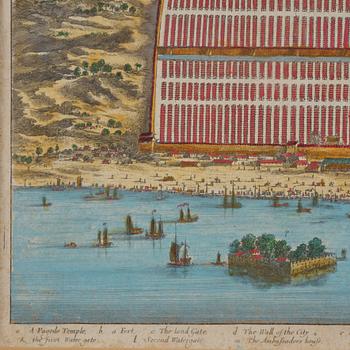 Map of Canton, engraving, 'The Groundplat of Canton', W. Bramston, 1840.