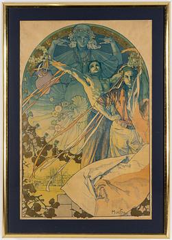 ALPHONSE MUCHA, affisch, "Slavnostní hra na vltave", 1925.