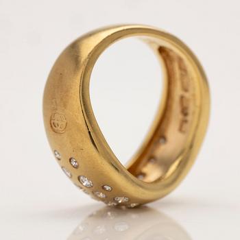 Heribert Engelbert, 18K gold ring with diamonds, Stockholm 1998.