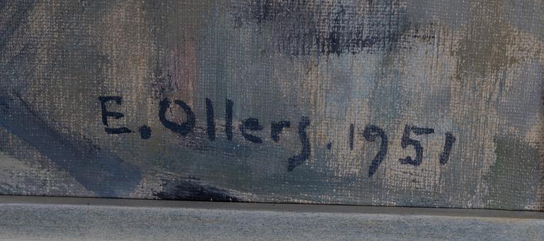 Edvin Ollers, Coastal Landscape with Sailing Boats.