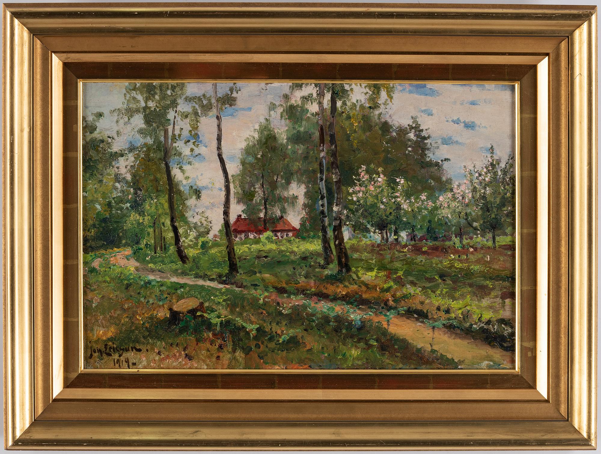 Johan Ericson, oil on canvas, signed and dated 1919.