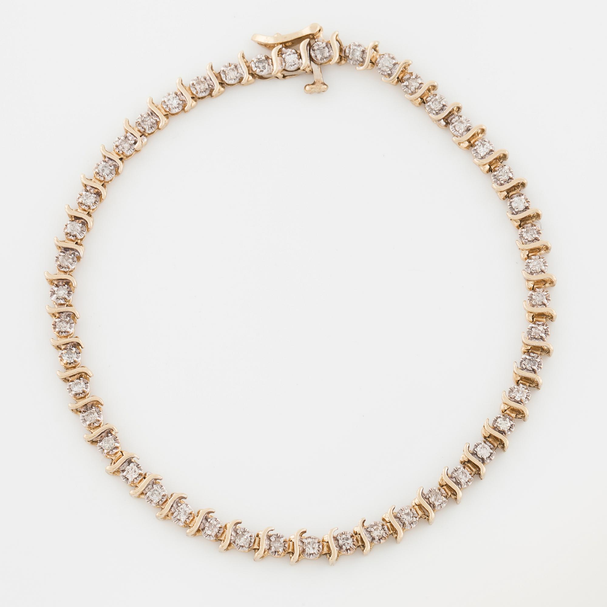 ARMBAND, med briljantslipade diamanter.