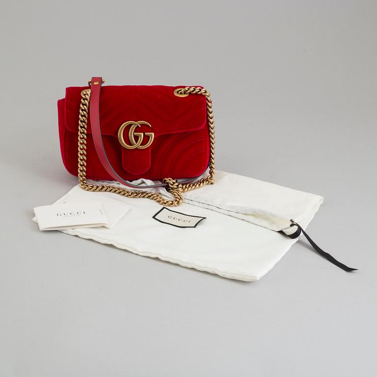 GUCCI, "Marmont Mini Velvet" väska.