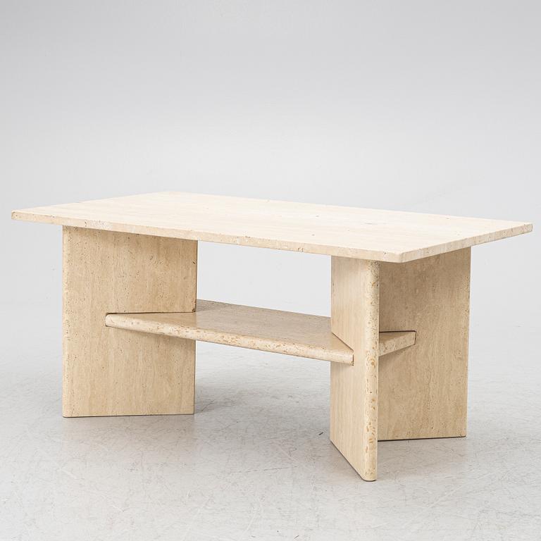 Coffee table, travertine, 1980s.
