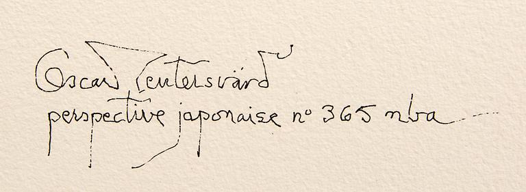 Oscar Reutersvärd, water color,, signed.