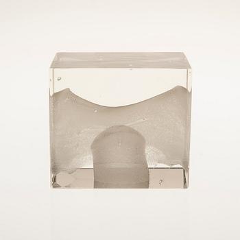 KUB, glas, signerad Oiva Toikka, Nuutajärvi, Notsjö.