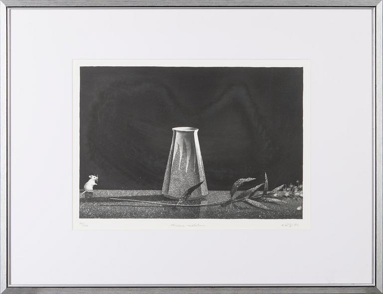 ESA RIIPPA, etsaus, signeerattu ja päivätty -84, numeroitu 32/100.