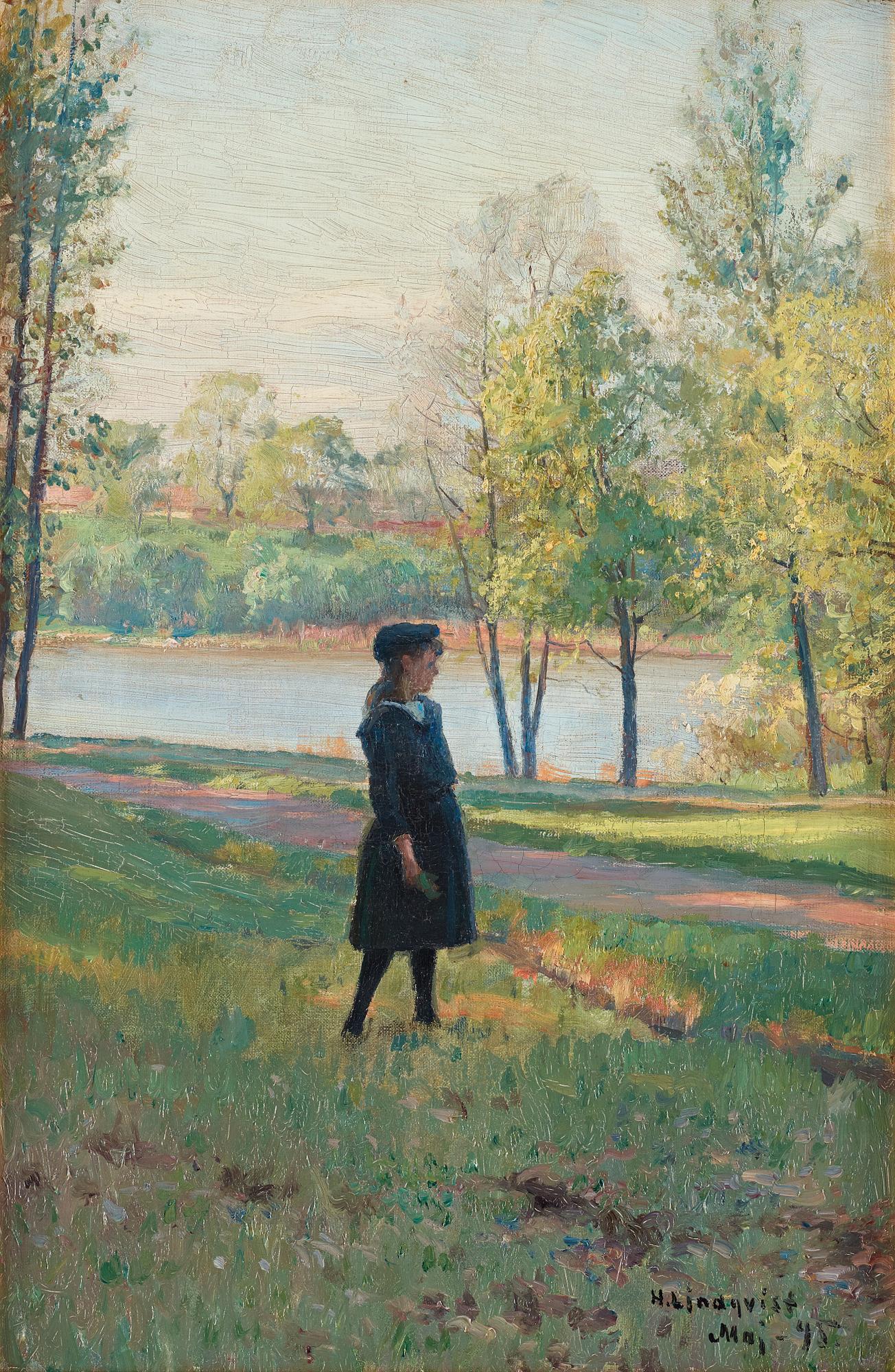 Herman Lindqvist, "Motiv från Djurgården" (Scene from Djurgården in Stockholm).