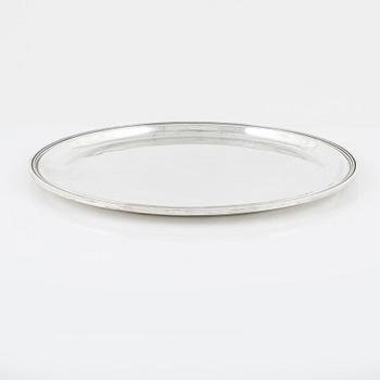 Atelier Borgila, a sterling silver tray, Stockholm 1973.