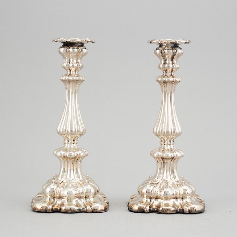 A pair of similar swedish silver candlesticks, K. Andersson, Stockholm 1927-28.