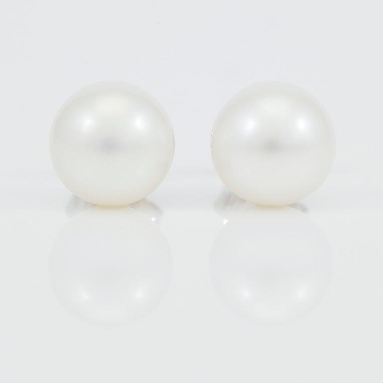 ÖRHÄNGEN, 1 par, odlade vittonade sötvattenspärlor.