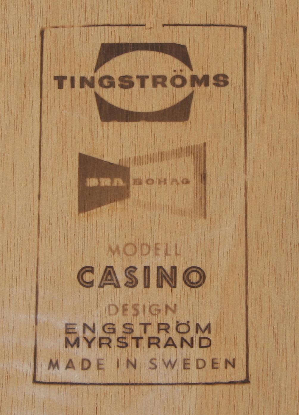 HALLMÖBEL, "CASINO", Tingström/Myrstrand, Tingströms, 1900-talets tredje kvartal.