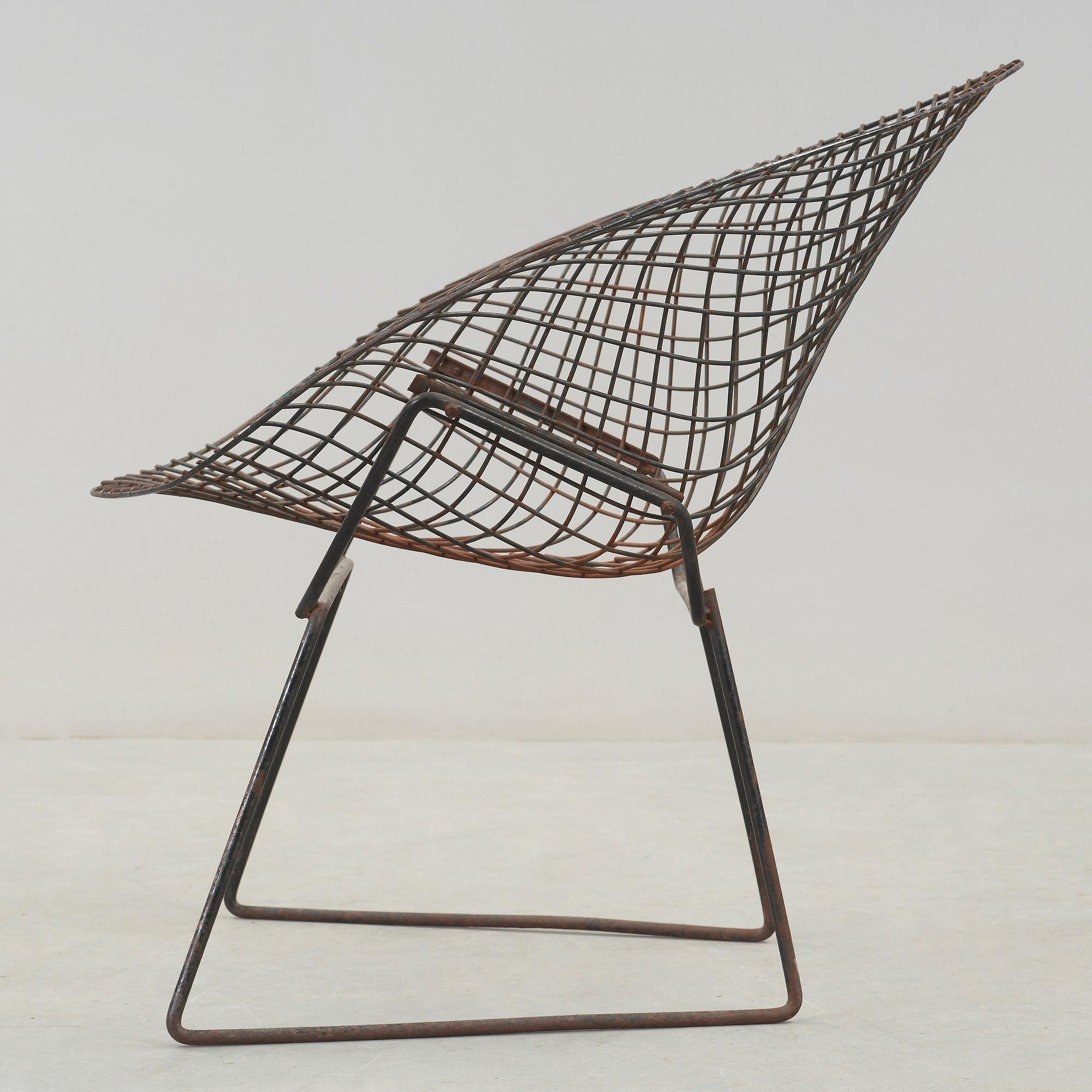 STOL, "Diamond chair", Harry Bertoia, 1900-talets andra hälft.