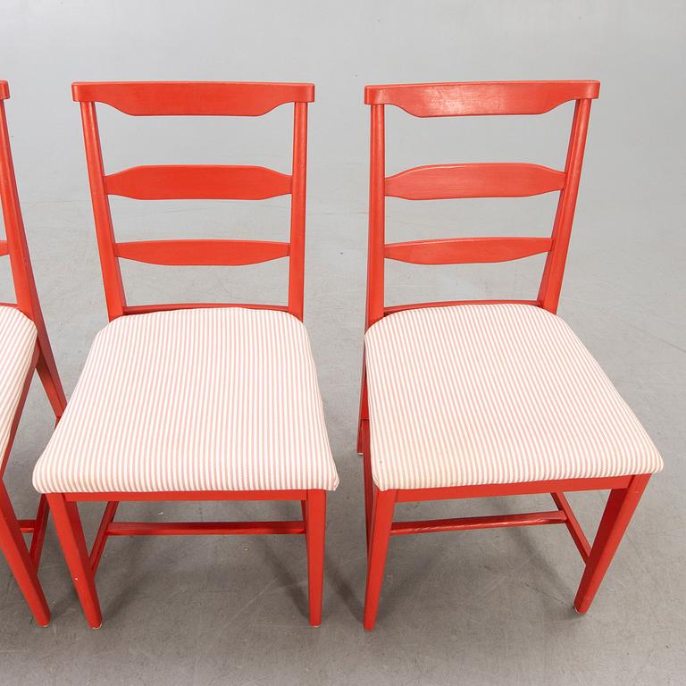 A set of four Carl Malmsten vapensmeden chairs later part of the 20th century.