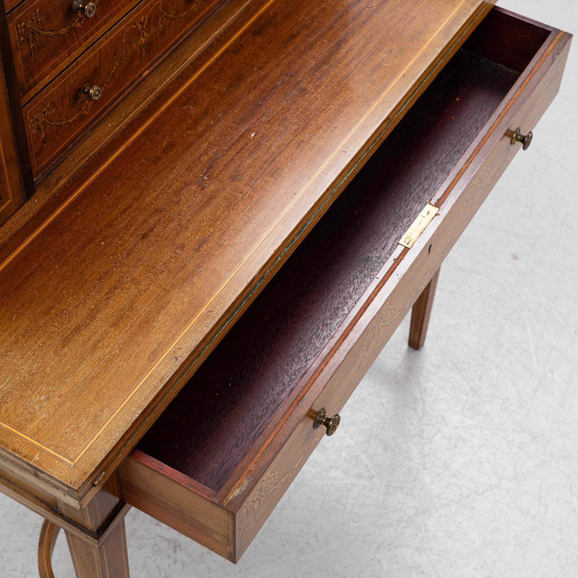 A Louis XVI-Style Ladies' Writing Desk, 'Bonheur du Jour', late 19th Century.
